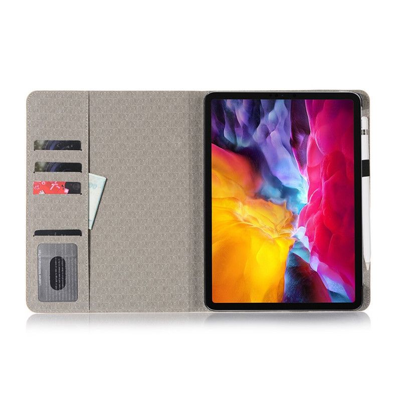 Cover voor iPad Pro 11" (2018) (2020) Bruin Grijs Kunstleer Kaart