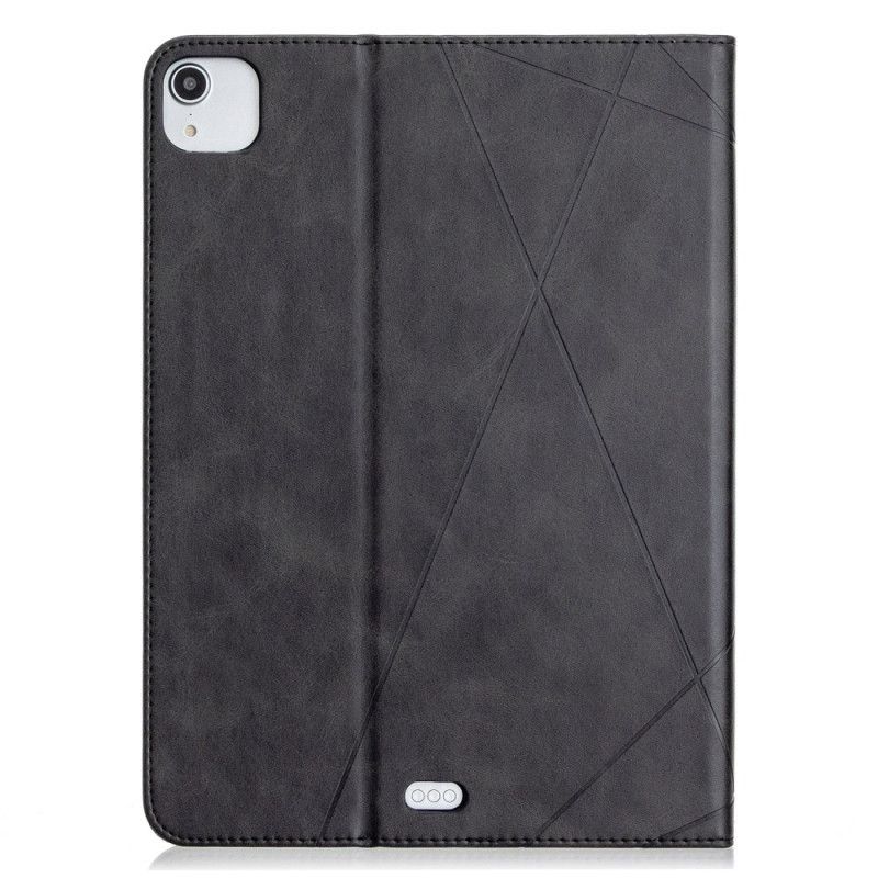 Flip Case Leren iPad Pro 11" (2018) (2020) Grijs Zwart Geometrische Vorm