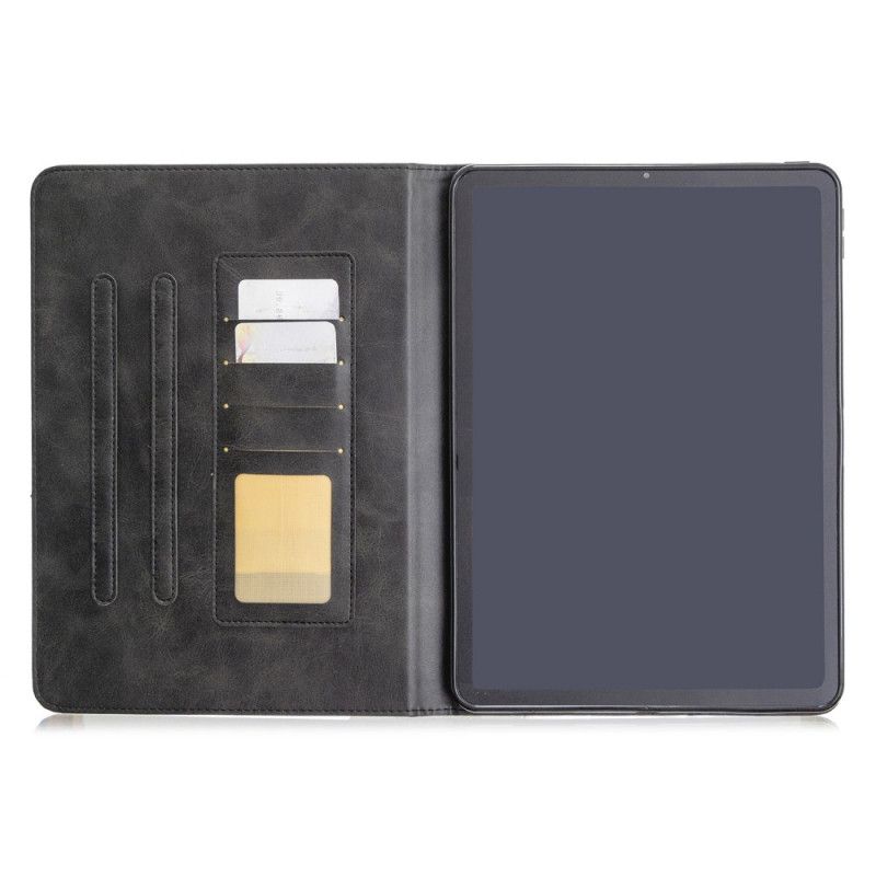 Flip Case Leren iPad Pro 11" (2018) (2020) Grijs Zwart Geometrische Vorm