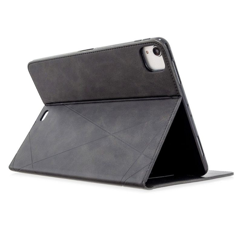 Flip Case Leren iPad Pro 11" (2018) (2020) Grijs Zwart Geometrische Vorm