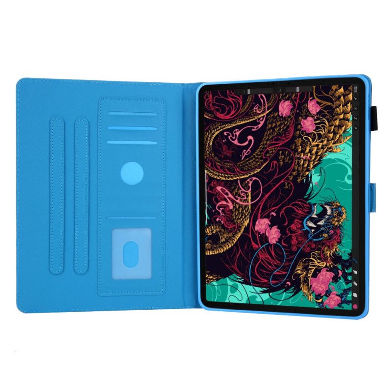 Flip Case Leren iPad Pro 11" (2018) (2020) Lichtblauw Zwart Vlinder Serie Print