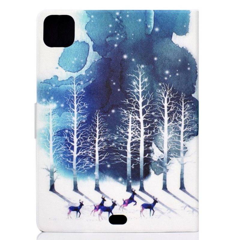 Leren Hoesje voor iPad Pro 11" (2018) (2020) Sneeuwhert