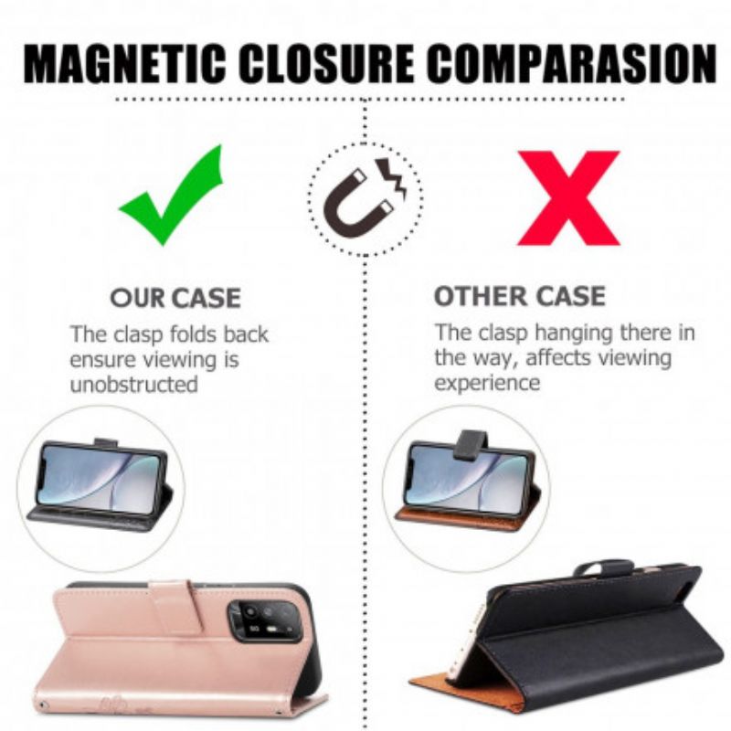 Flip Case Leren Oppo A94 5g Klavertje Vier