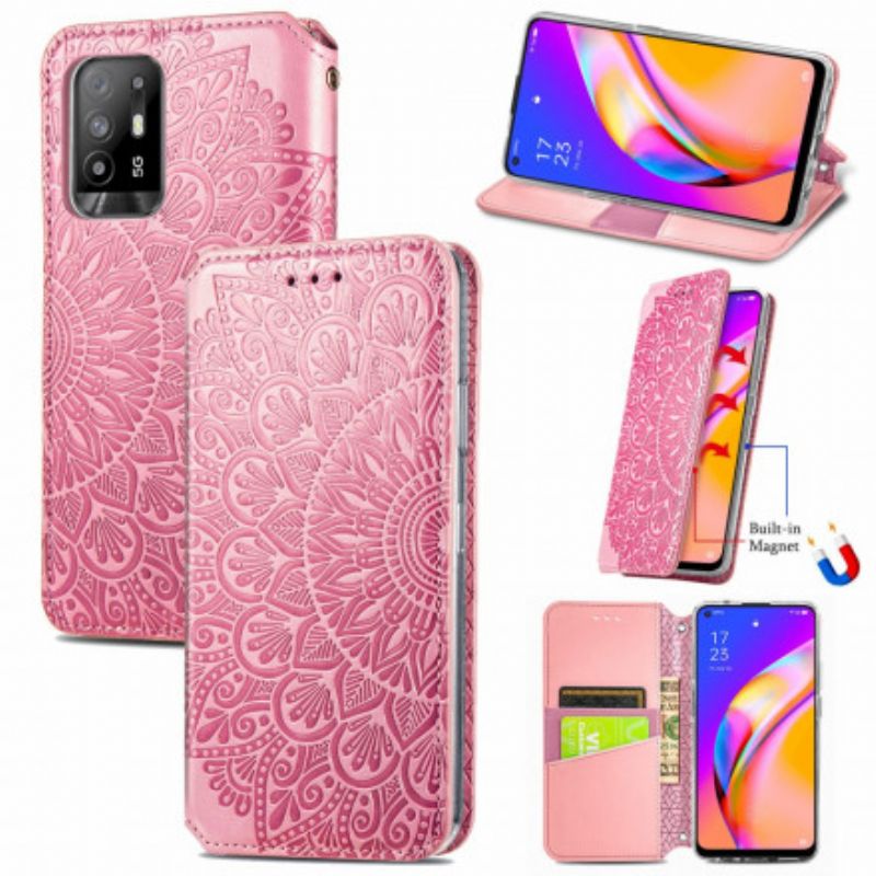 Folio-hoesje Oppo A94 5g Mandala Bescherming Hoesje