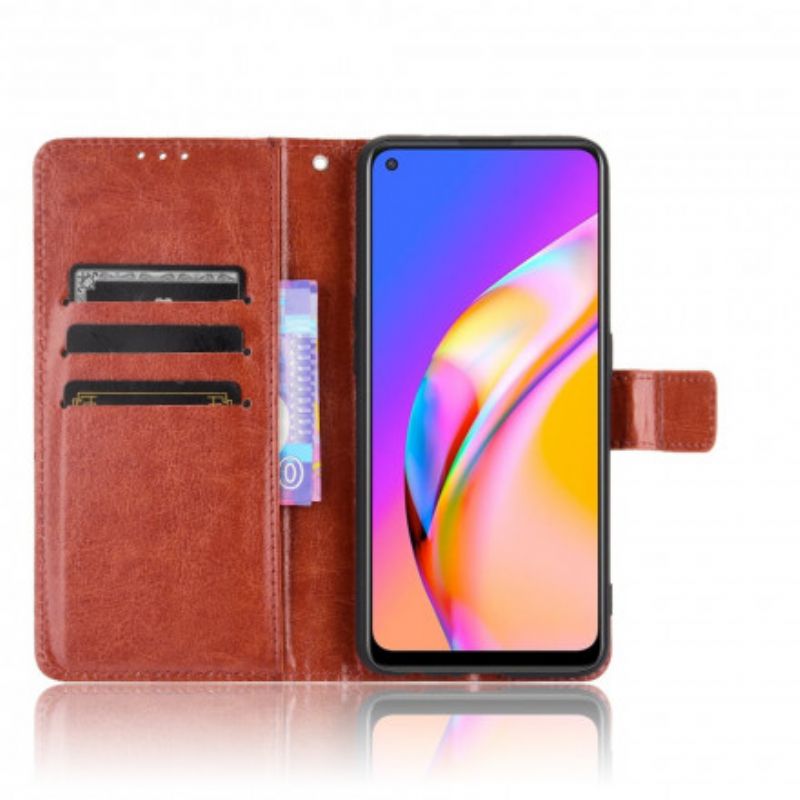 Leren Hoesje Oppo A94 5g Flitsend Kunstleer Bescherming Hoesje