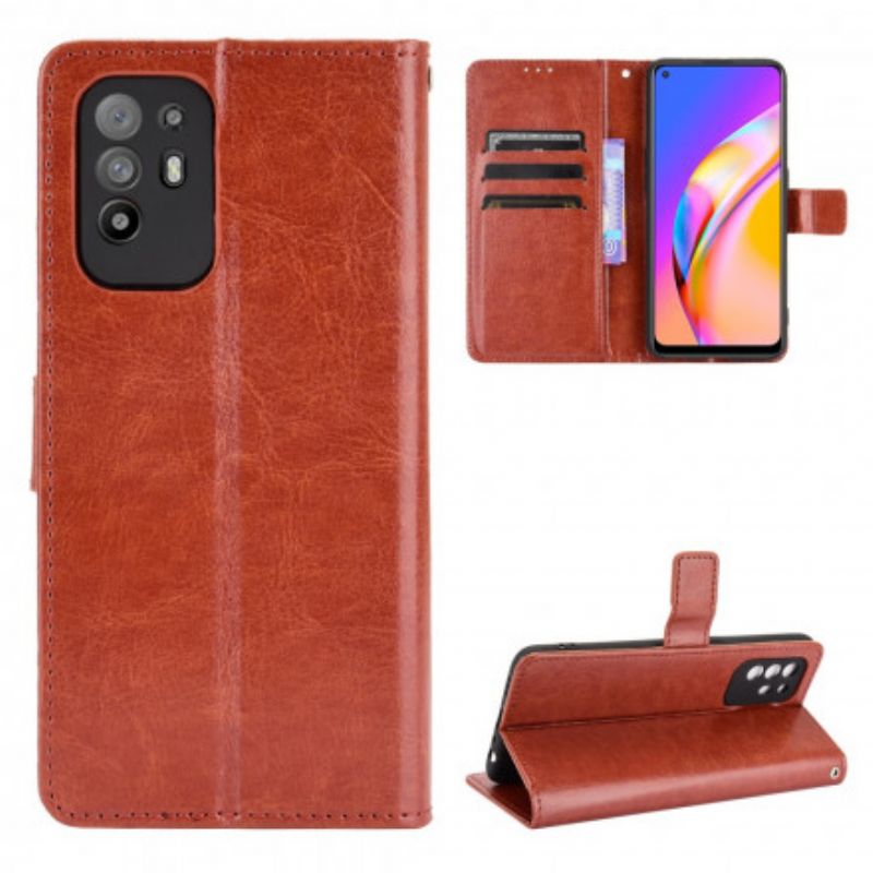 Leren Hoesje Oppo A94 5g Flitsend Kunstleer Bescherming Hoesje
