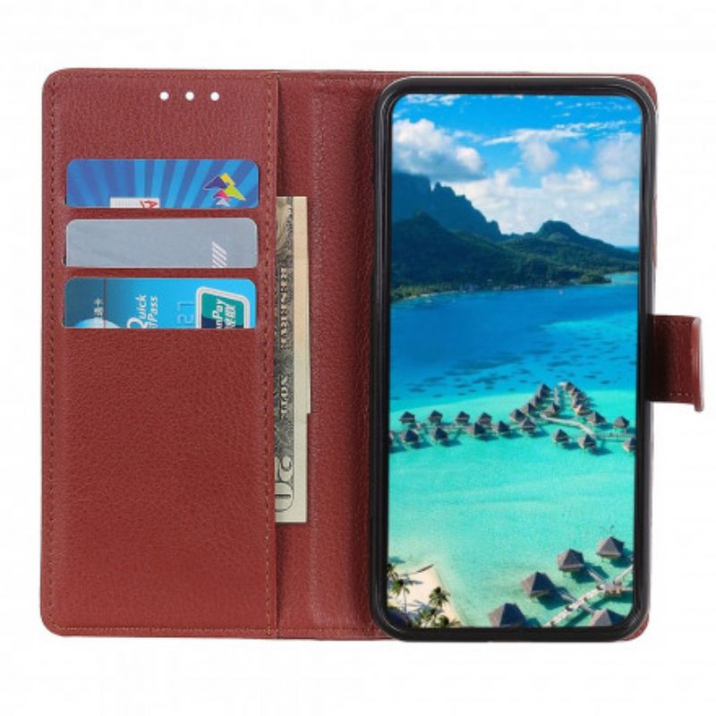 Leren Hoesje Oppo A94 5g Lychee Kunstleer Bescherming Hoesje