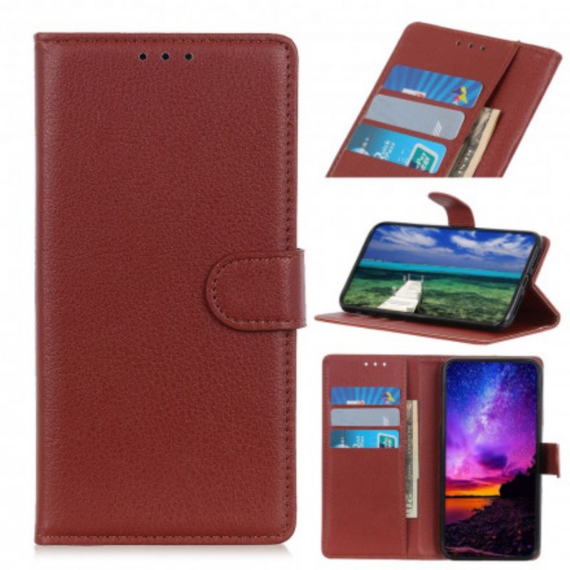 Leren Hoesje Oppo A94 5g Lychee Kunstleer Bescherming Hoesje