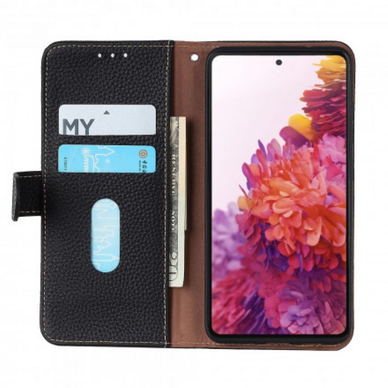 Leren Hoesje Oppo A94 5g Lychee Leer Khazneh