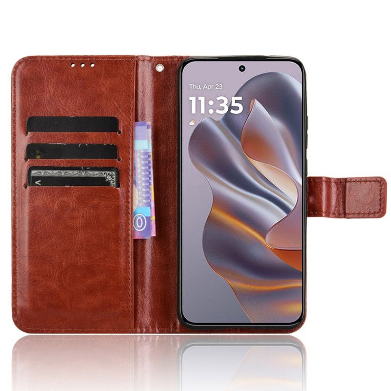Leren Hoesje Motorola Edge 50 Neo Flitsend Kunstleer Bescherming Hoesje