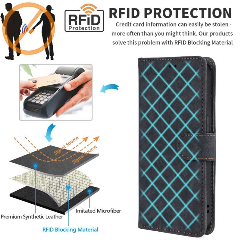 Folio-hoesje Samsung Galaxy S24 Fe Telefoonhoesje Rfid-blokkeerportemonnee Met Suède Effect