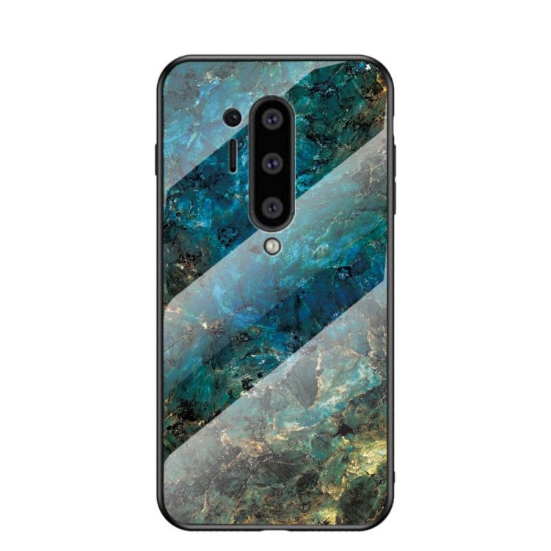 Case Hoesje OnePlus 8 Pro Wit Zwart Telefoonhoesje Premumkleuren Van Gehard Glas