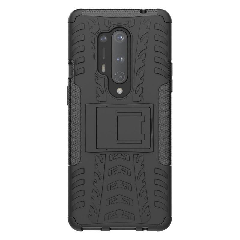 Cover Hoesje OnePlus 8 Pro Rood Zwart Telefoonhoesje Ultrabestendig