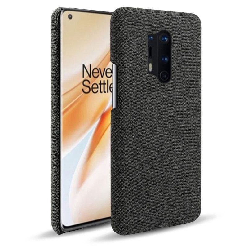 Cover Hoesje OnePlus 8 Pro Zilver Magenta Telefoonhoesje Ksq Chique Stof