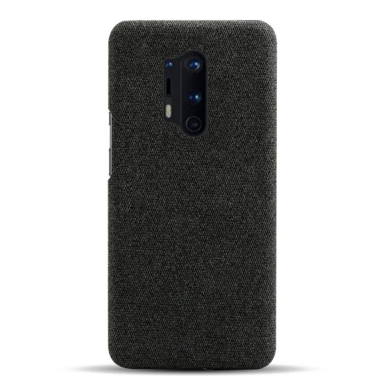 Cover Hoesje OnePlus 8 Pro Zilver Magenta Telefoonhoesje Ksq Chique Stof