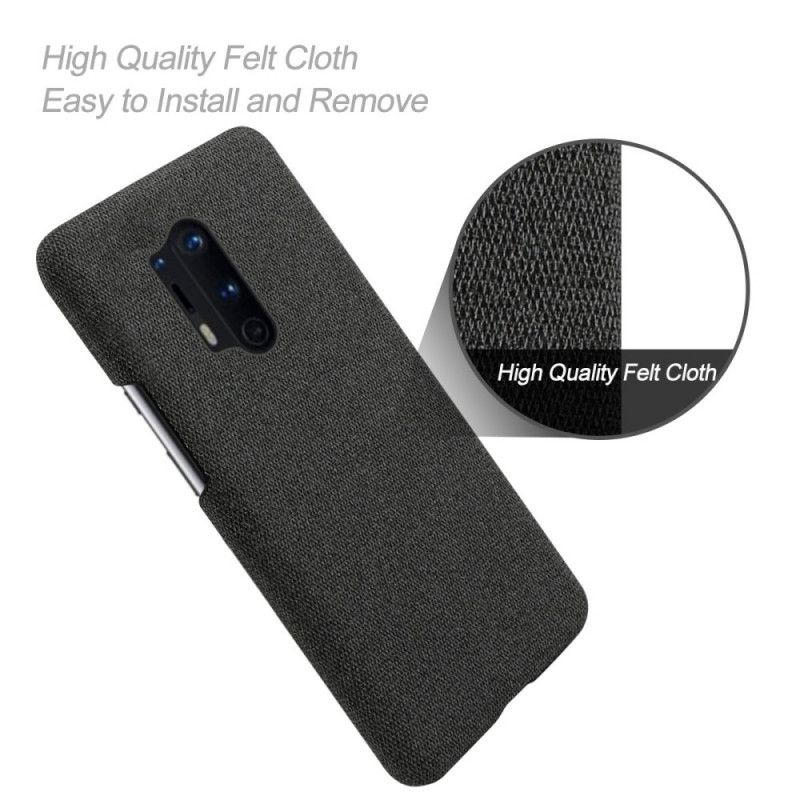 Cover Hoesje OnePlus 8 Pro Zilver Magenta Telefoonhoesje Ksq Chique Stof