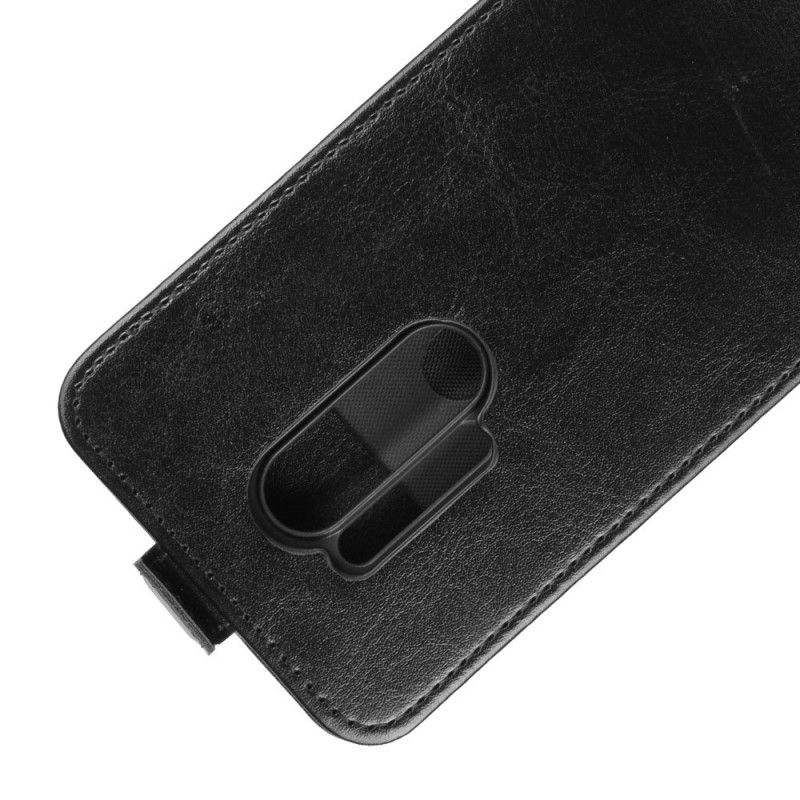 Flip Case Leren OnePlus 8 Pro Wit Zwart Opvouwbaar