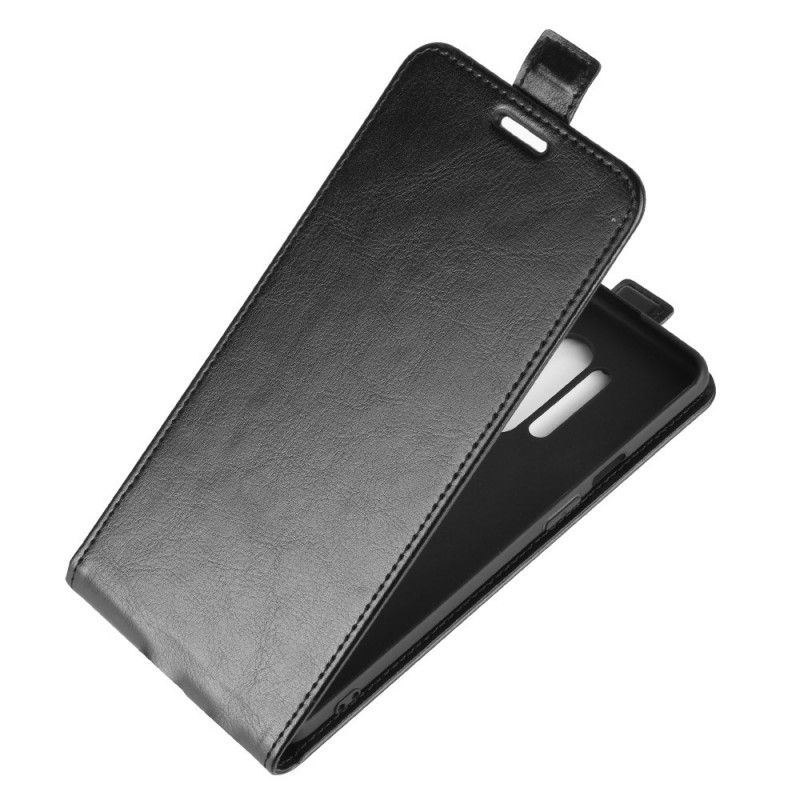 Flip Case Leren OnePlus 8 Pro Wit Zwart Opvouwbaar
