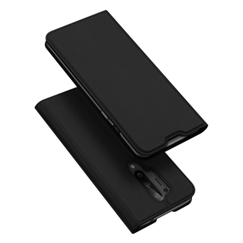 Folio-hoesje voor OnePlus 8 Pro Donkerblauw Zwart Pro Dux Ducis Huid