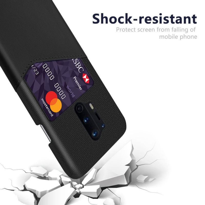 Hoesje OnePlus 8 Pro Grijs Zwart Ksq Kaarthouder