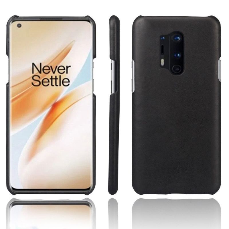 Hoesje OnePlus 8 Pro Rood Zwart Ksq Leereffect