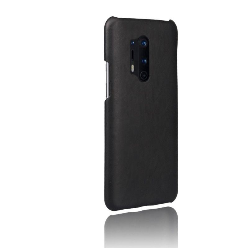 Hoesje OnePlus 8 Pro Rood Zwart Ksq Leereffect