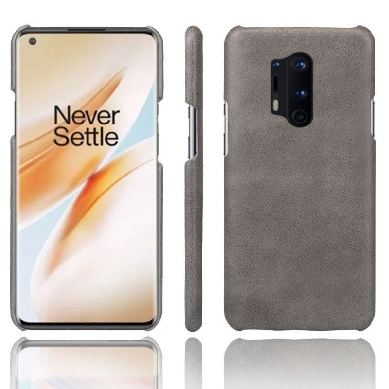 Hoesje OnePlus 8 Pro Rood Zwart Ksq Leereffect