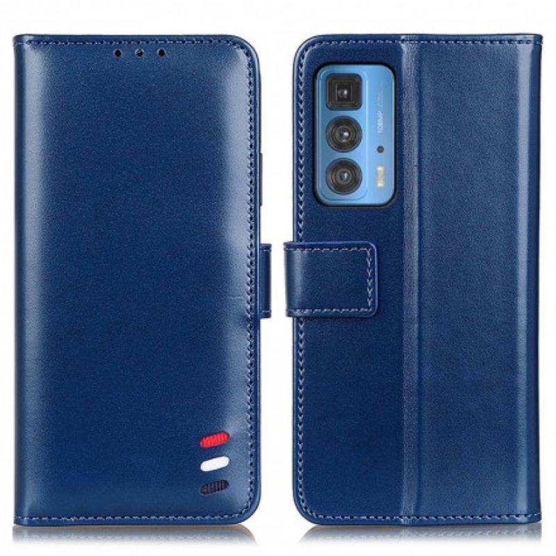 Bescherming Hoesje Motorola Edge 20 Pro Driekleurig Leereffect