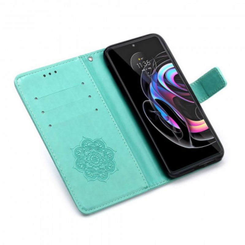 Bescherming Hoesje Motorola Edge 20 Pro Dromenvanger Met Leereffect