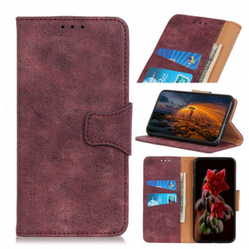 Bescherming Hoesje Motorola Edge 20 Pro Vintage Splitleer