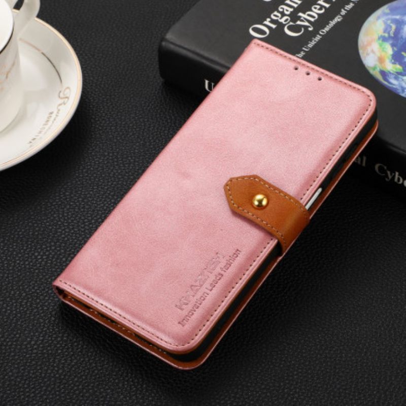 Flip Case Leren Motorola Edge 20 Pro Met Khazneh-riem
