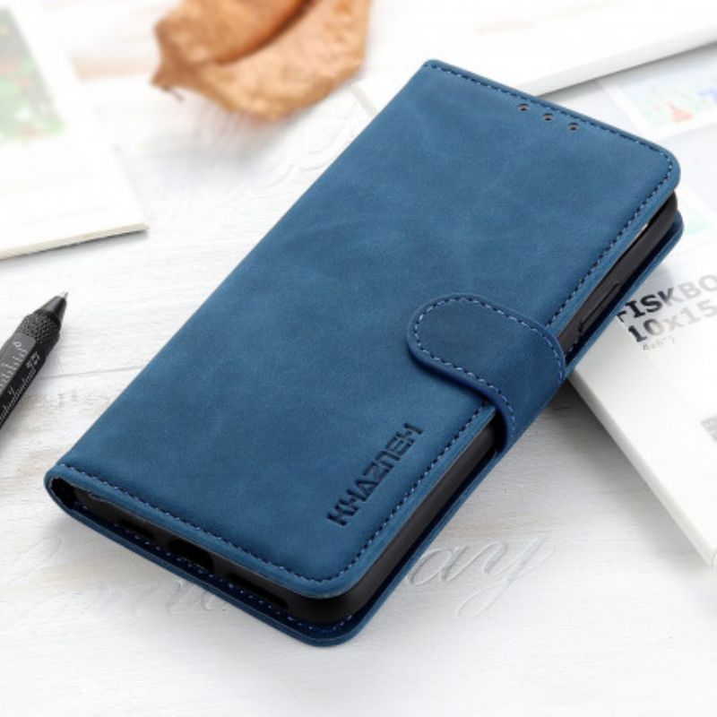 Flip Case Leren Motorola Edge 20 Pro Vintage Khazneh Leereffect
