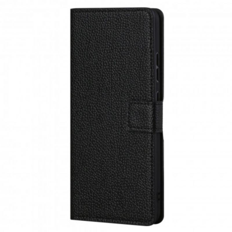 Folio-hoesje Motorola Edge 20 Pro Telefoonhoesje Litchi-leereffect
