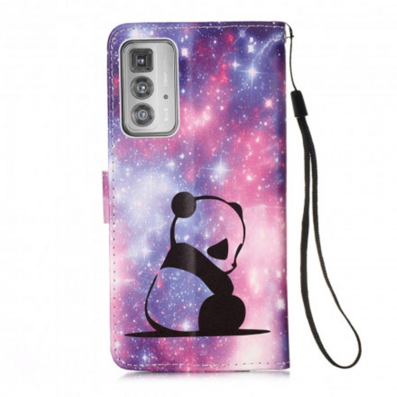 Folio-hoesje Motorola Edge 20 Pro Telefoonhoesje Panda Galaxy