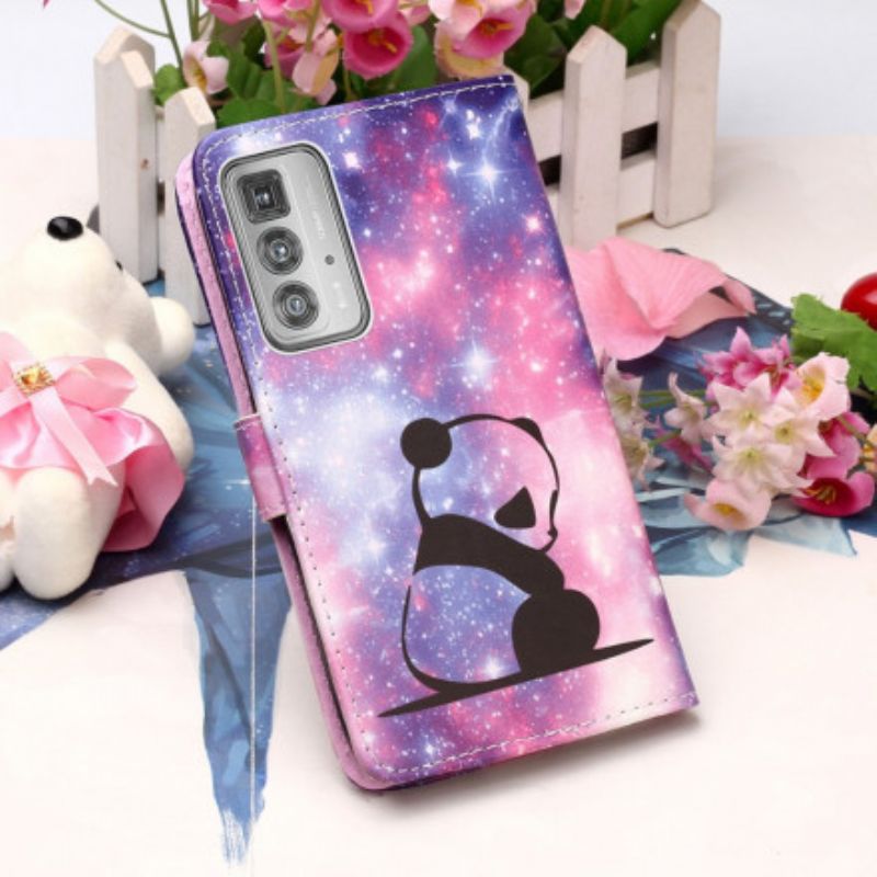 Folio-hoesje Motorola Edge 20 Pro Telefoonhoesje Panda Galaxy