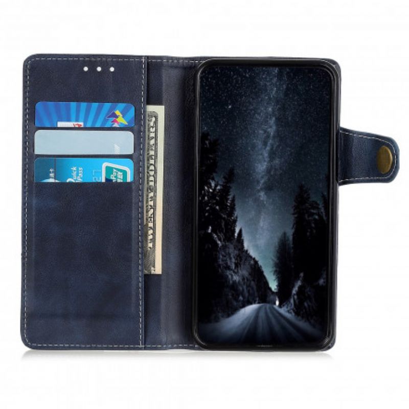 Leren Hoesje Motorola Edge 20 Pro Artistieke Knoop En Naden