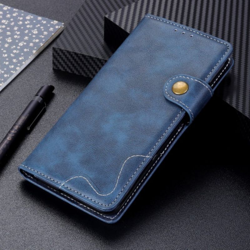Leren Hoesje Motorola Edge 20 Pro Artistieke Knoop En Naden
