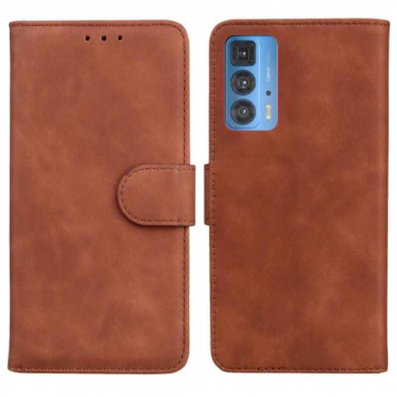 Leren Hoesje Motorola Edge 20 Pro Stijl Lederen Vintage Couture Bescherming Hoesje