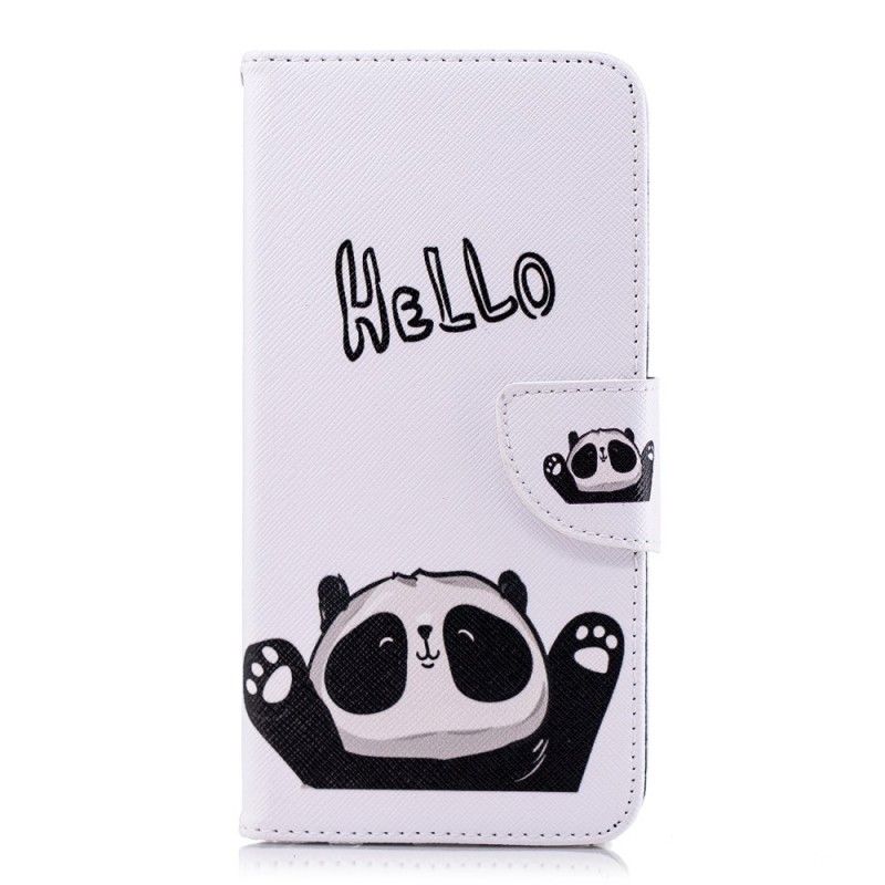 Cover Folio-hoesje Honor 7C Telefoonhoesje Hallo Panda