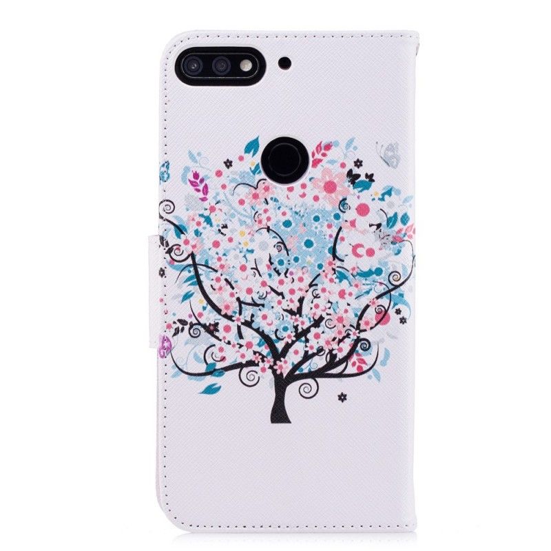 Flip Case Leren Honor 7C Bloemrijke Boom