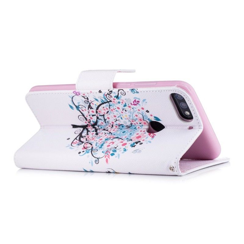 Flip Case Leren Honor 7C Bloemrijke Boom