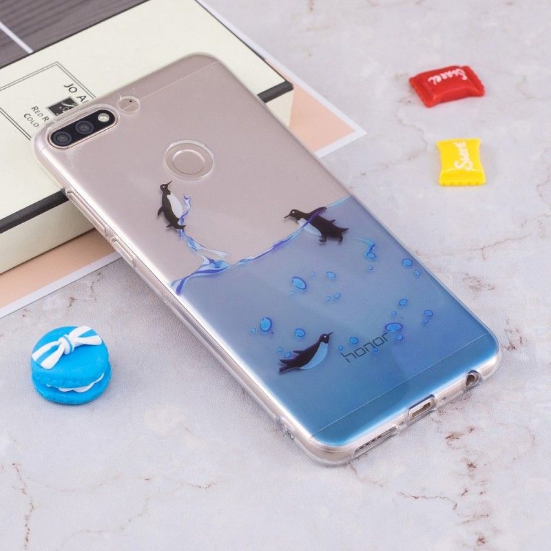Hoesje voor Honor 7C Transparant Spel Van Pinguïns