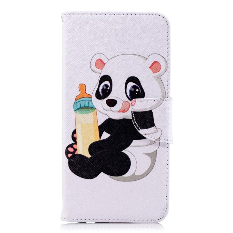 Leren Hoesje Honor 7C Babypanda