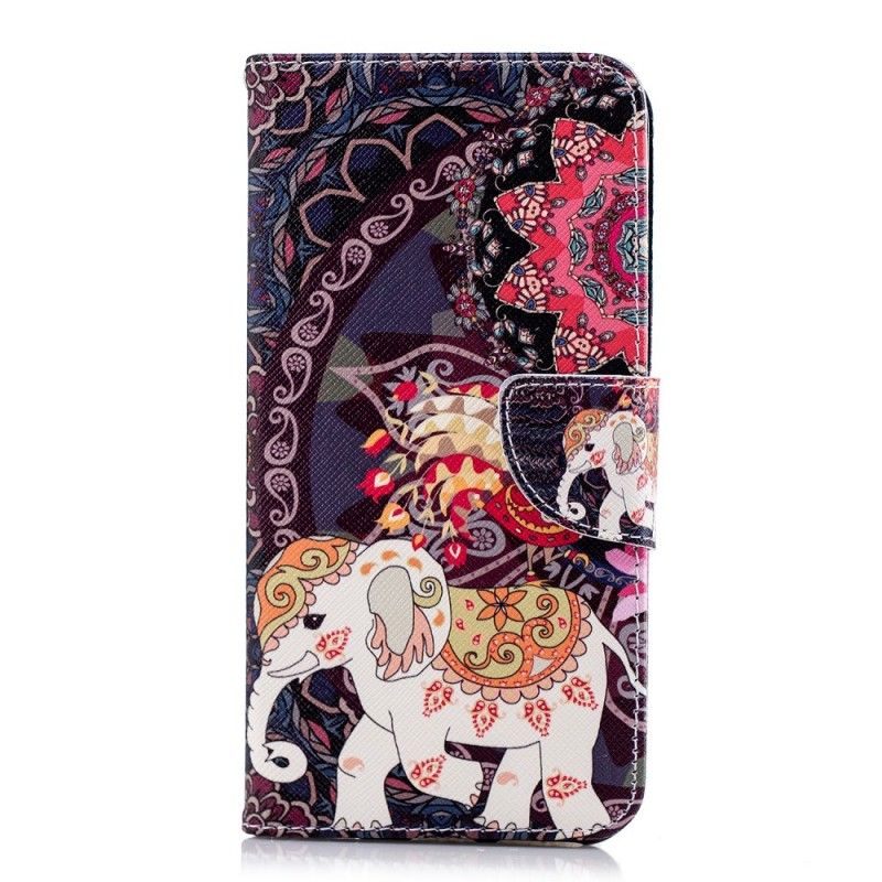 Leren Hoesje voor Honor 7C Etnische Olifantenmandala