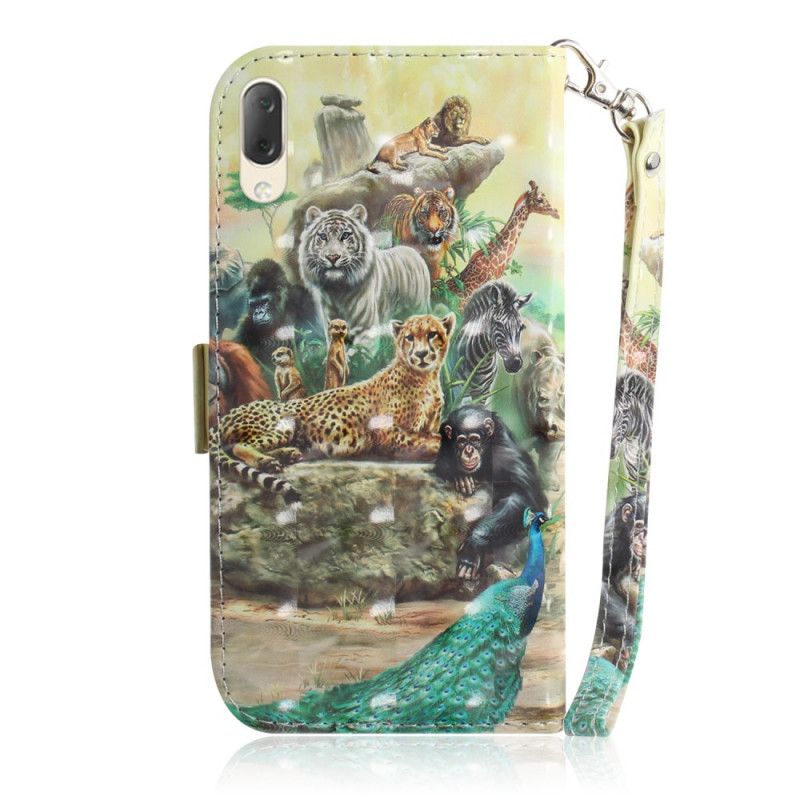 Bescherming Hoesje Sony Xperia L3 Telefoonhoesje String Safari Dieren