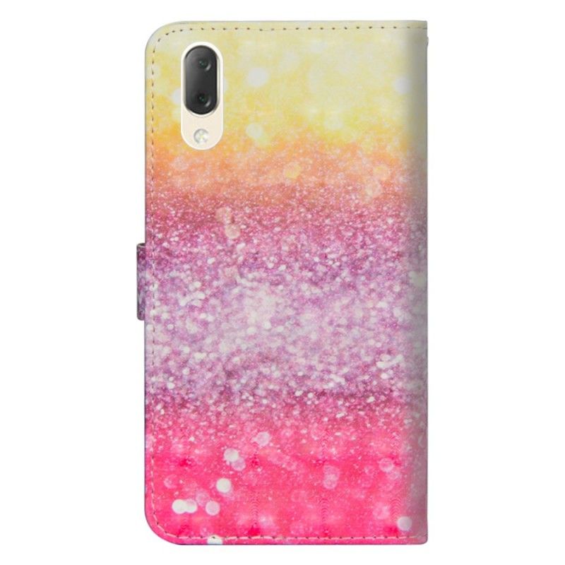 Bescherming Hoesje Sony Xperia L3 Telefoonhoesje Verloop Magenta Glitter