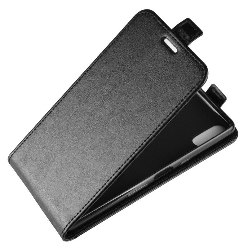 Cover Folio-hoesje Sony Xperia L3 Wit Zwart Telefoonhoesje Vouwledereffect