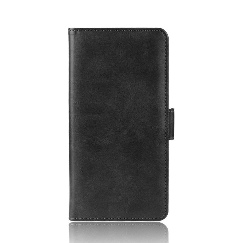 Flip Case Leren Sony Xperia L3 Rood Zwart Dubbele Klep