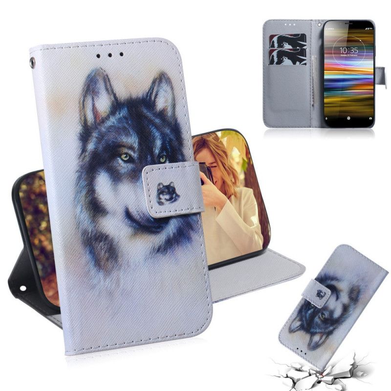 Leren Hoesje Sony Xperia L3 Blik Van De Hond