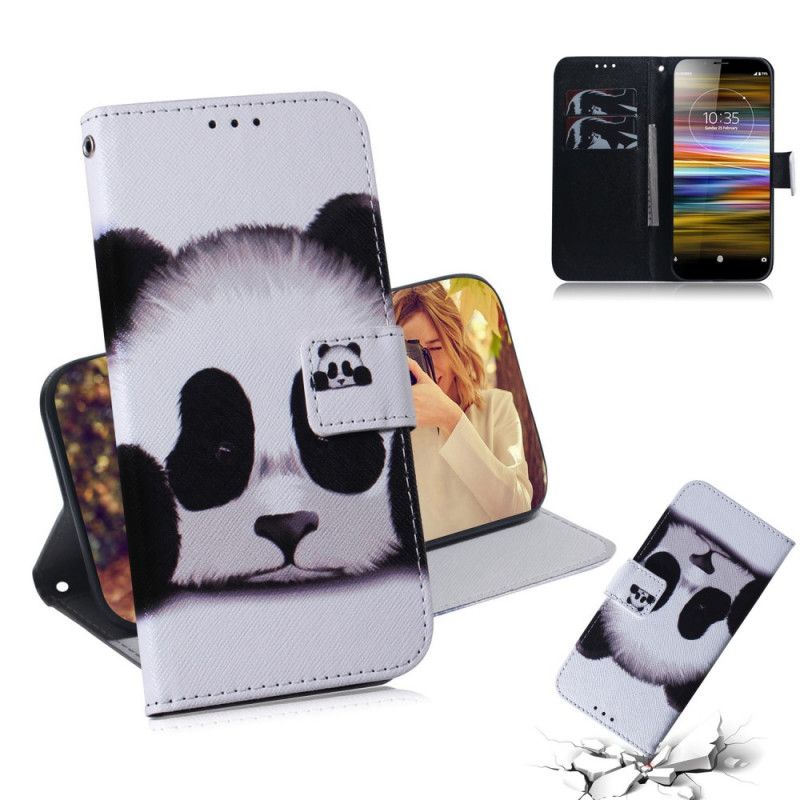 Leren Hoesje Sony Xperia L3 Pandagezicht